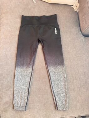 Gymshark Kids Black to Gray Ombre High-Waist Leggings